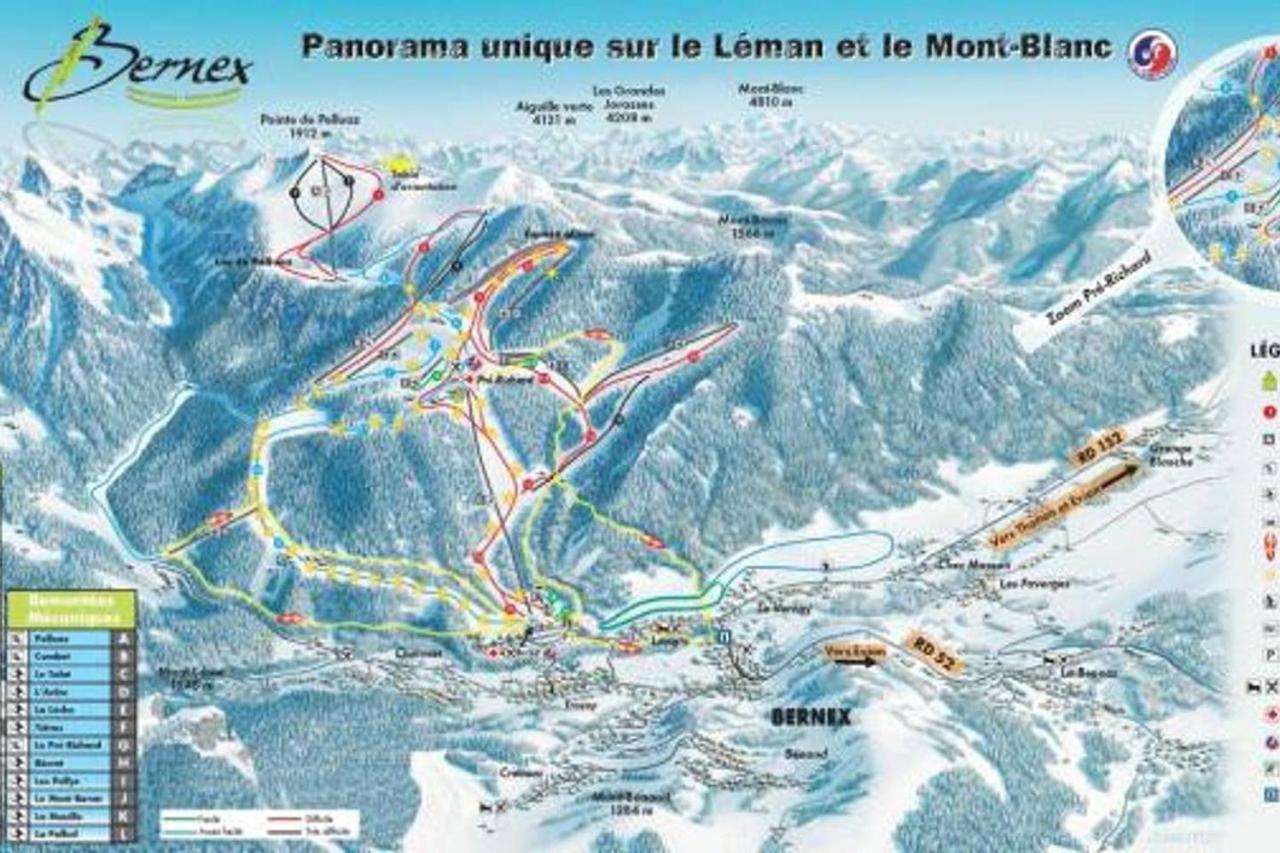 Le 211,Ski Et Randonnee, Lave Linge ,Parking Бернекс Экстерьер фото